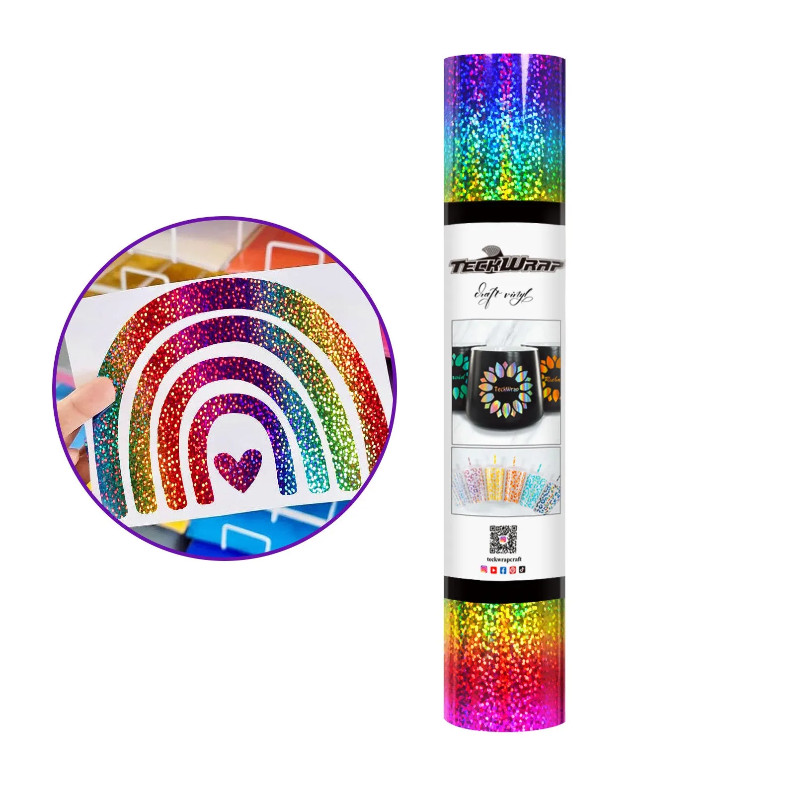 Holographic Sparkle Adhesive Craft Vinyl