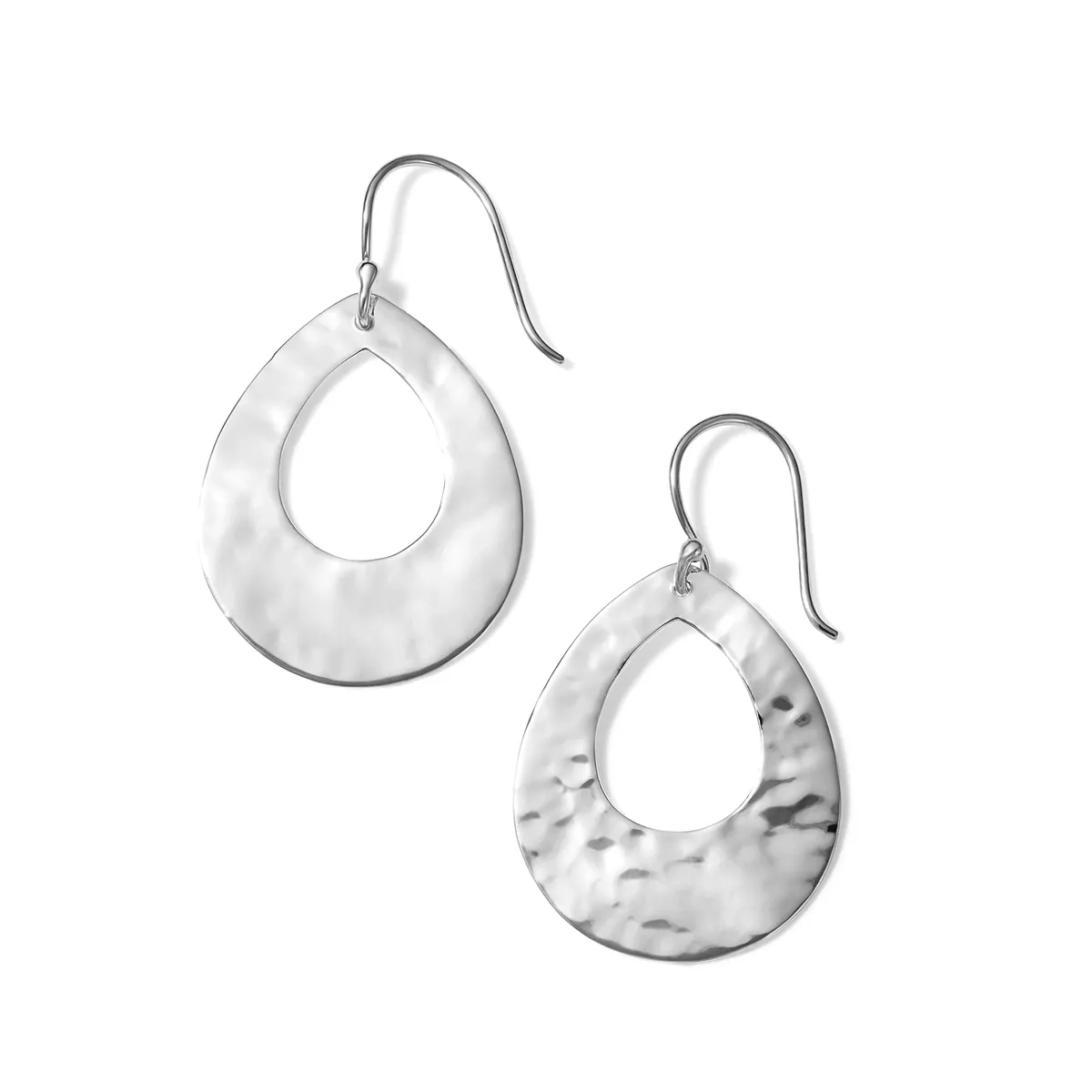 Ippolita Sterling Silver Classico Crinkle Small Open Teardrop Earrings