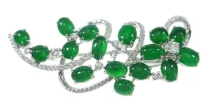 Jade Brooch - Natural Imperial A-Jade