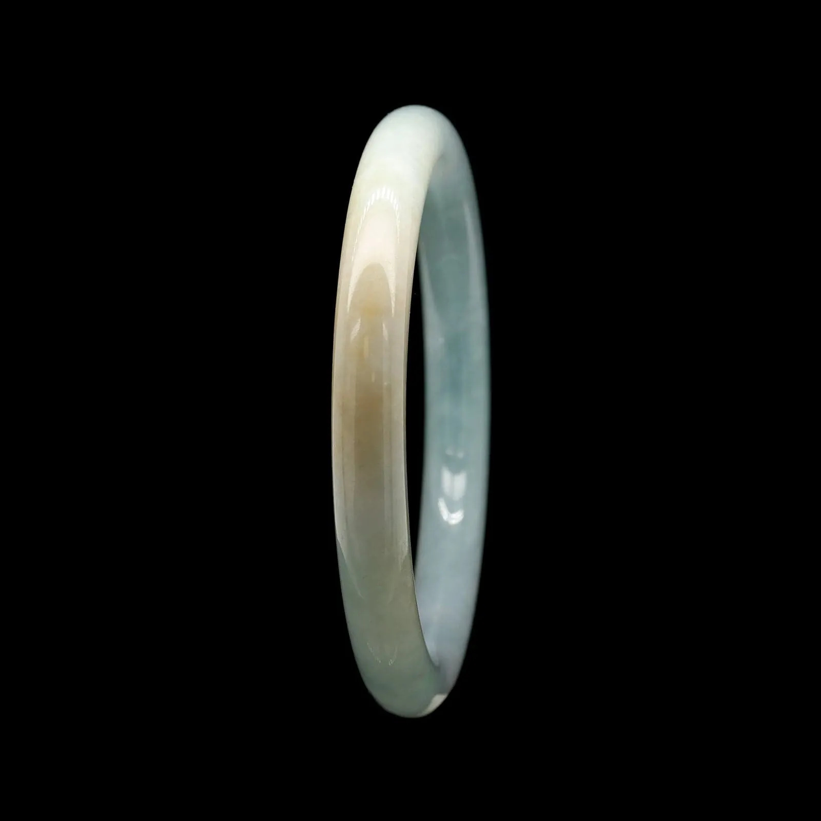 Jadeite Hololith Estate Bangle Bracelet