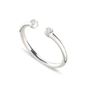 June Birthstone Open Style Ring, Moonstone