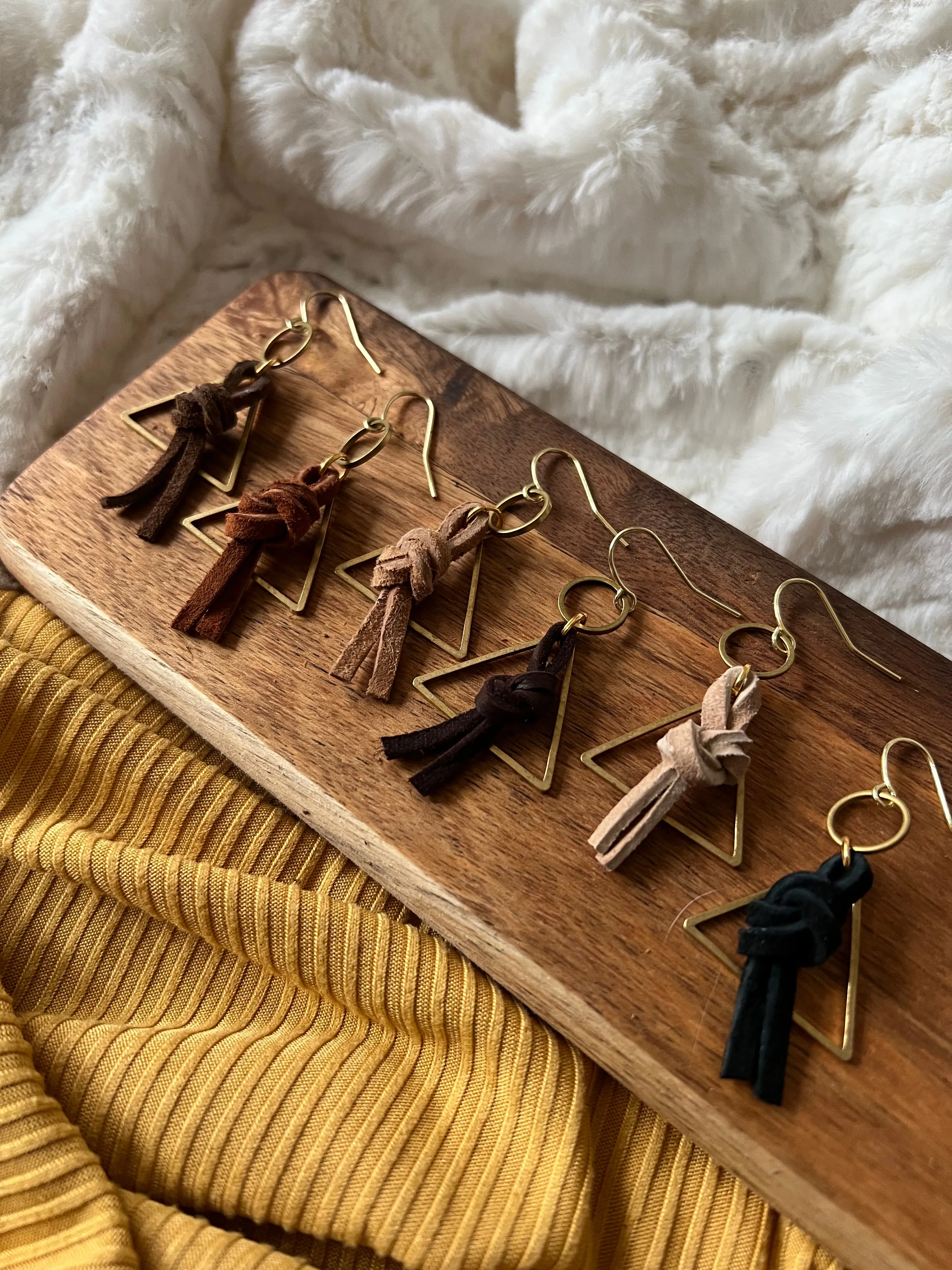 June Leather Earrings