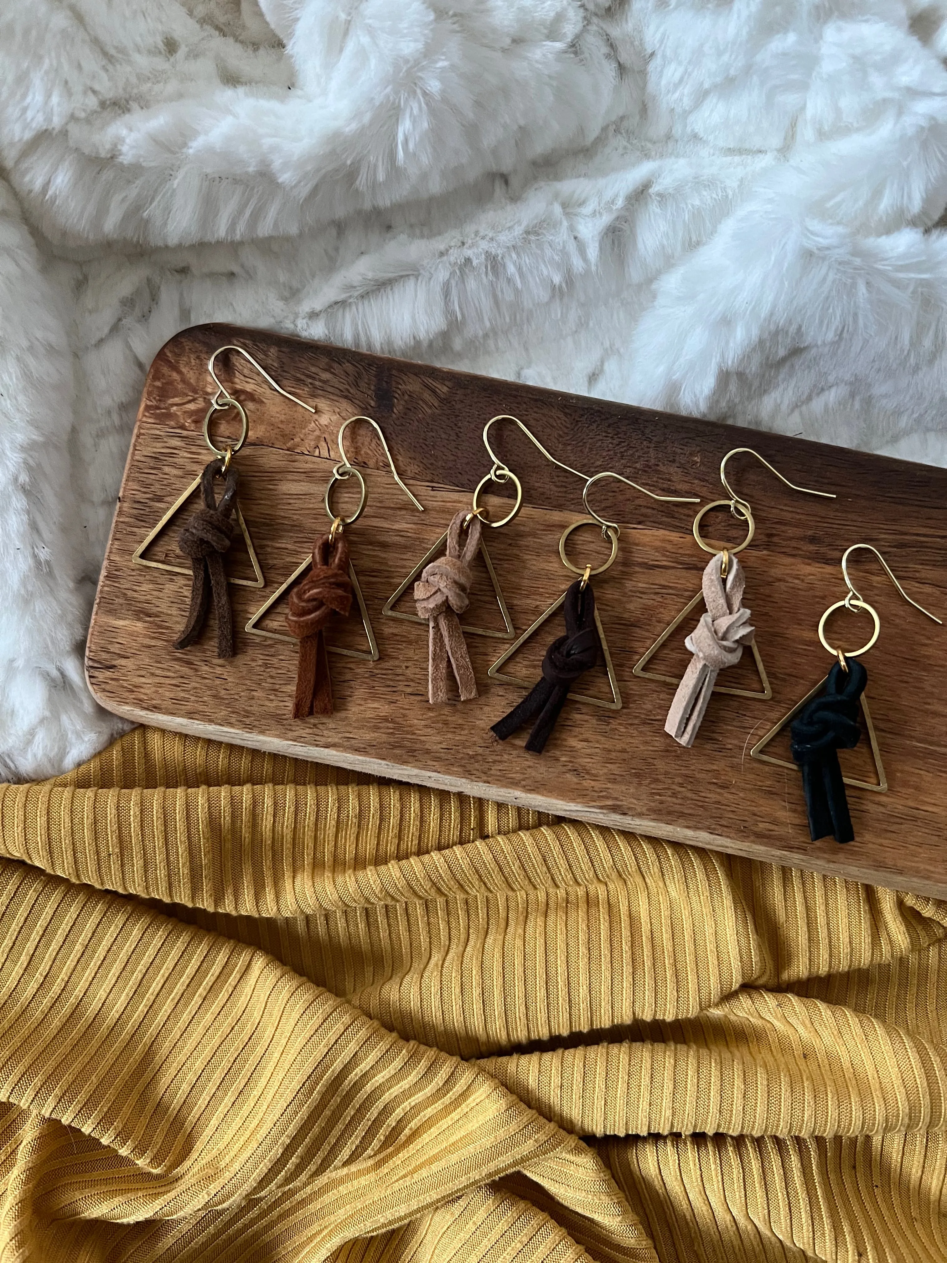 June Leather Earrings