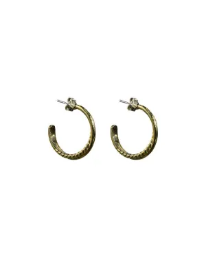 Karyn Chopik Bronze Grecian Twist Hoop Earrings