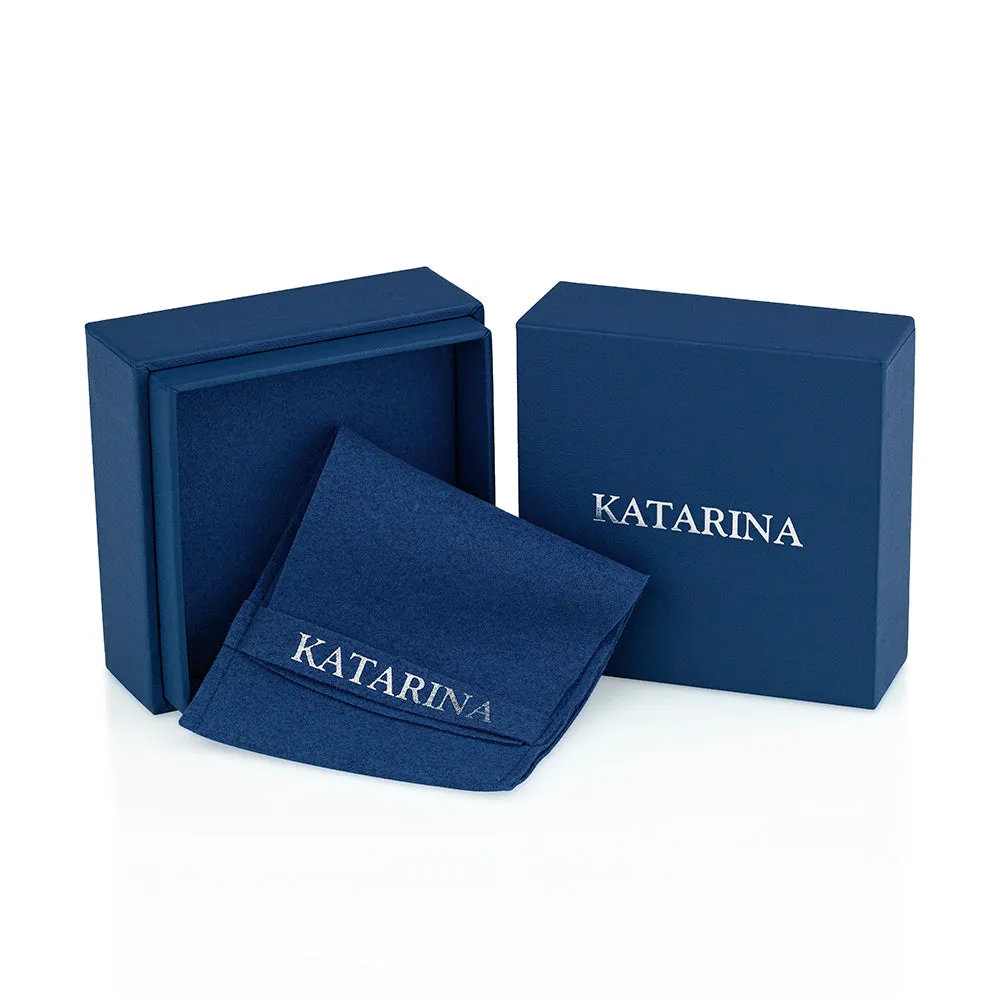 KATARINA 1/10 cttw Prong Set Diamond Huggie Earrings