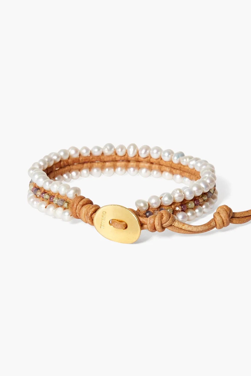 Koa Wrap Bracelet Pearl Mix