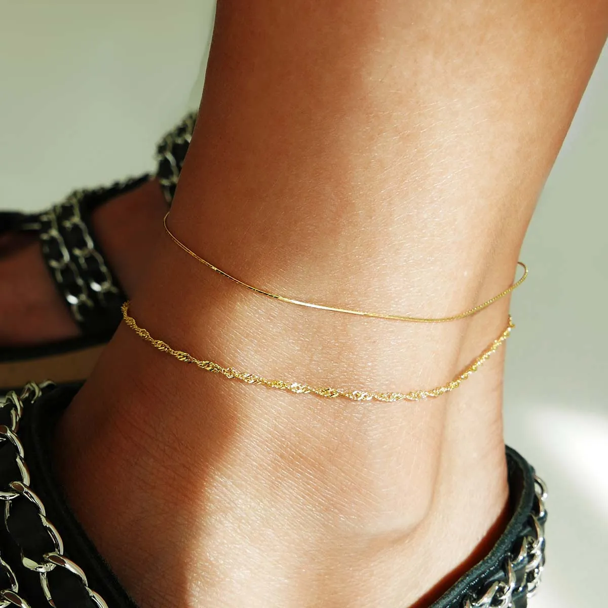 Mack snake chain anklet