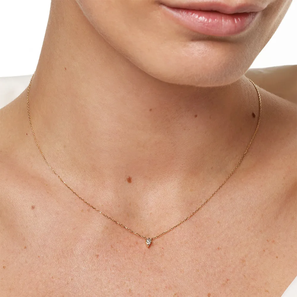 Micro Laboratory-Grown Diamond Kite Necklace in 10k Gold