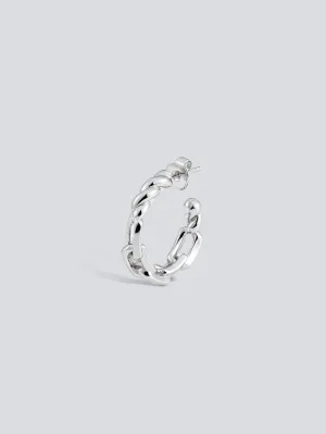 Mix Chain Link Hoop Earring