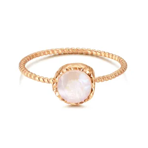 Moonstone Gold Dainty Ring