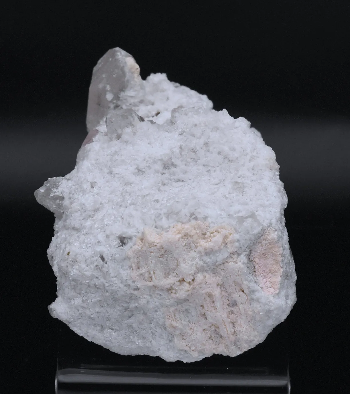 Morganite and Quartz on Matrix Mineral Specimen - Afghanistan