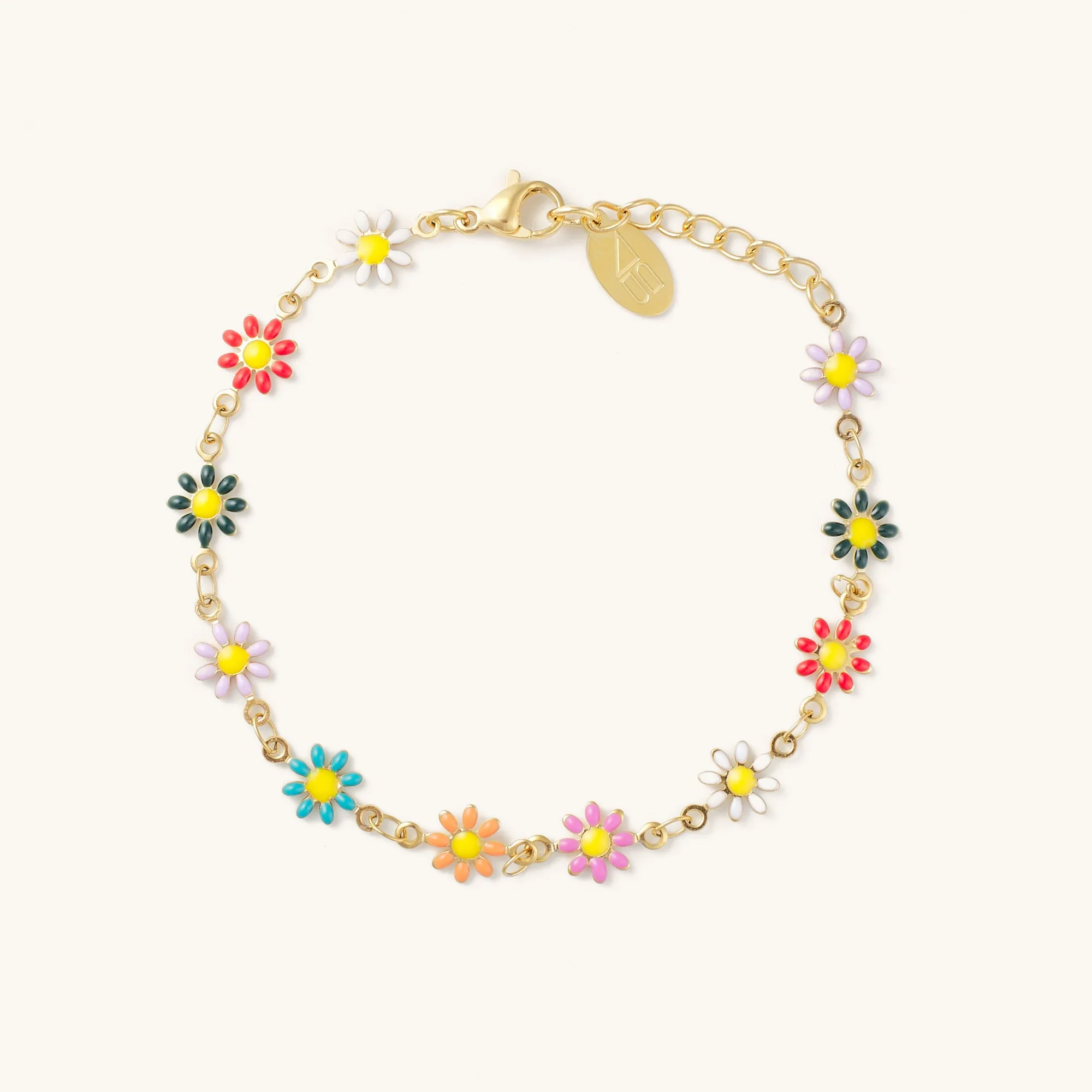 Multicolor Daisy Anklet