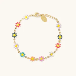 Multicolor Daisy Anklet