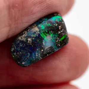 Natural Australian Boulder Opal Loose Gemstone Green& Blue& Purple 3.48ct