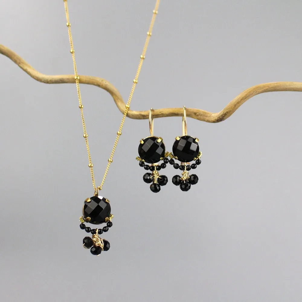 Onyx Clover Necklace