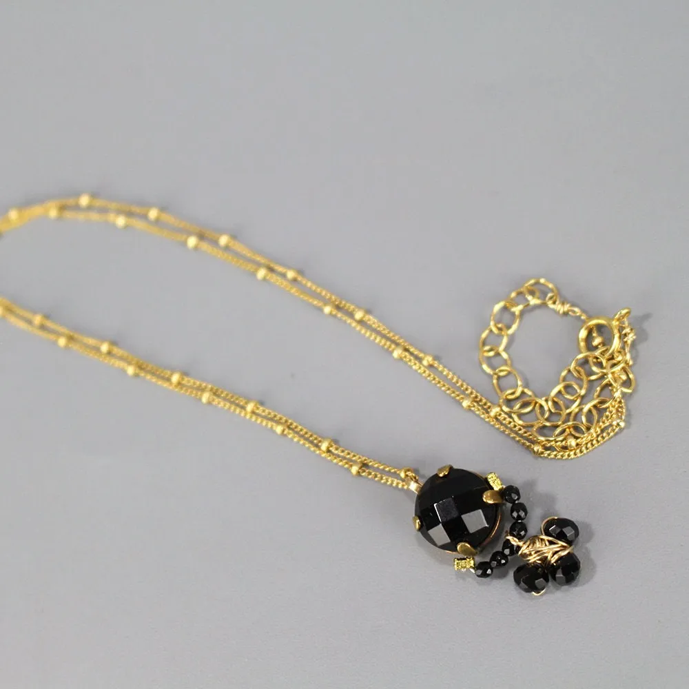 Onyx Clover Necklace