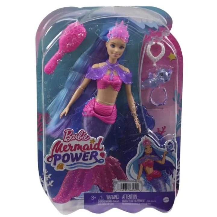 Original 5 In 1 Mermaid Power - Barbie Doll With Pet And Accessories