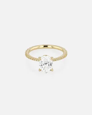 Oval Eternity Engagement Ring