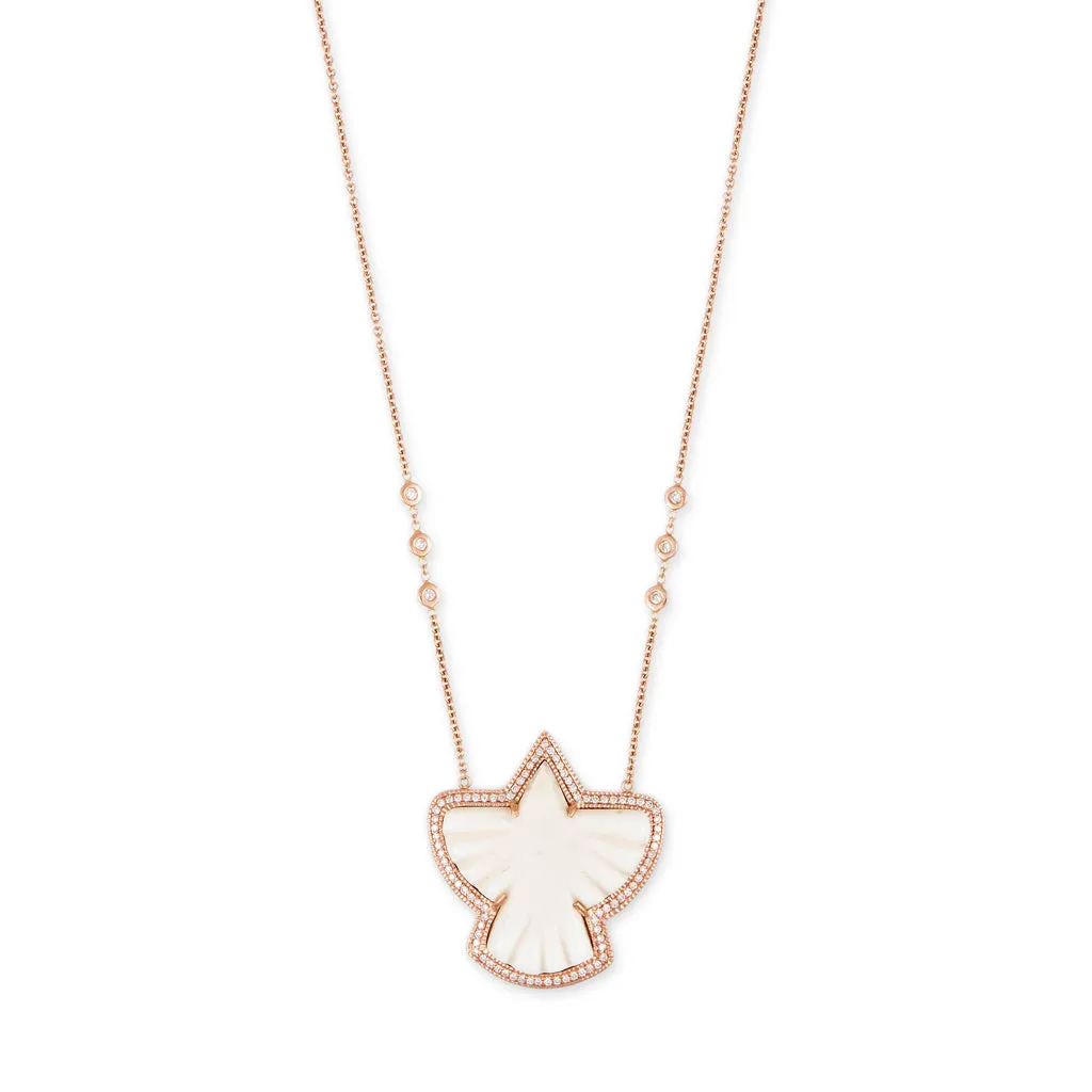 PAVE BONE THUNDERBIRD 6 DIAMOND NECKLACE