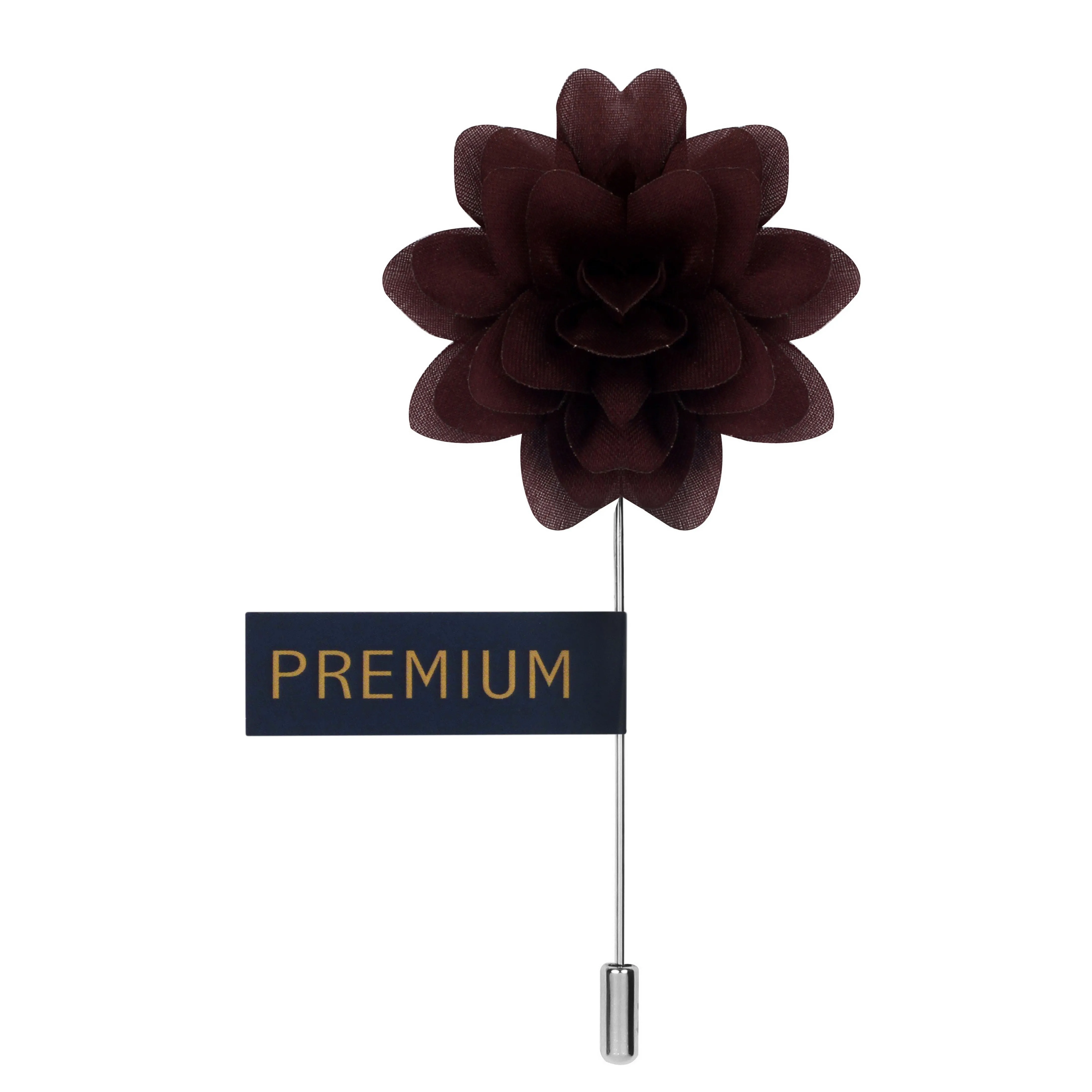 Peluche Elron Petals Dark Brown Brooch Lapel Pin