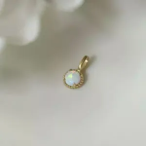 Pendentif OPAL or jaune et pierre