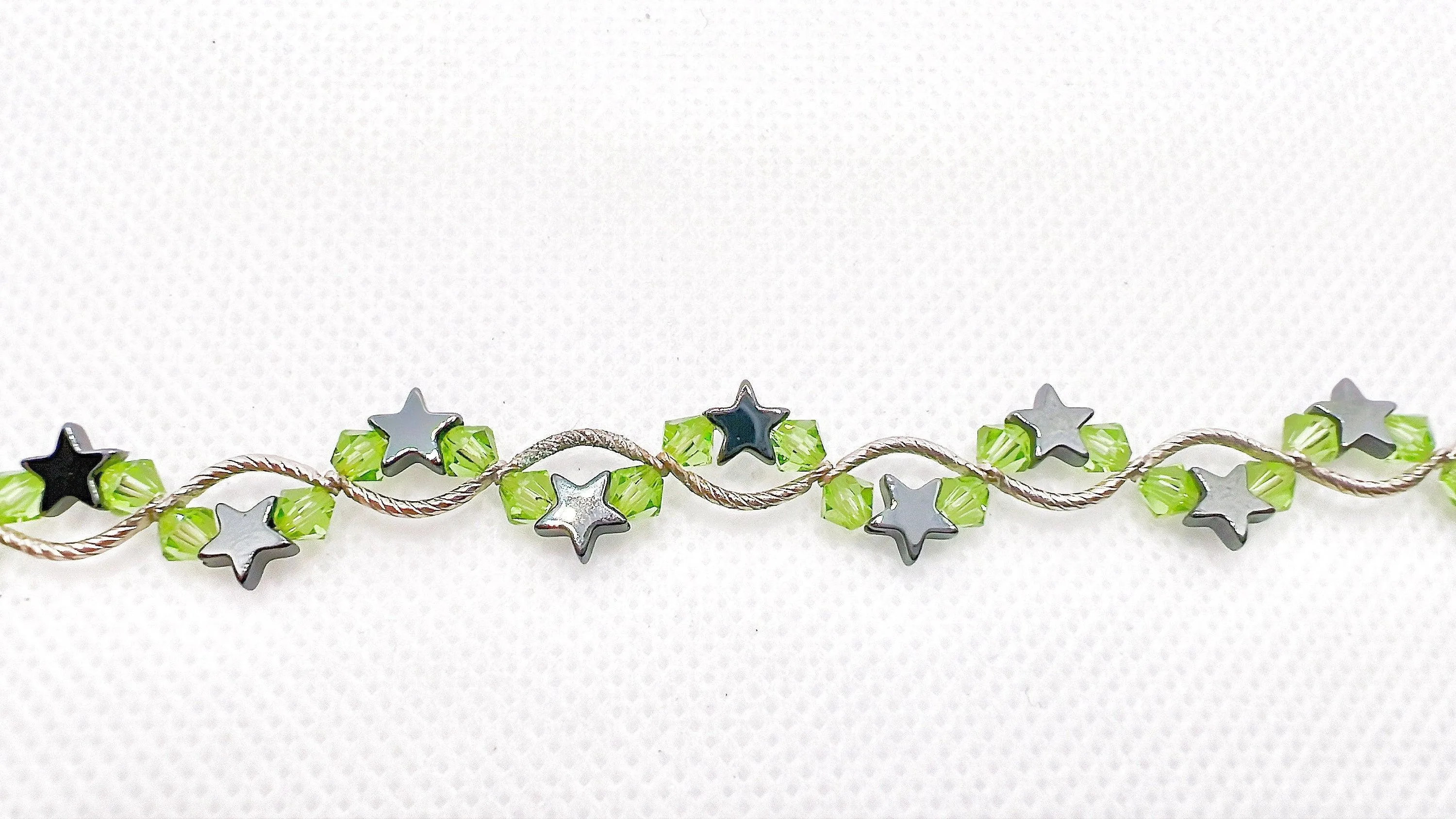 Peridot Star Crystal Bracelet