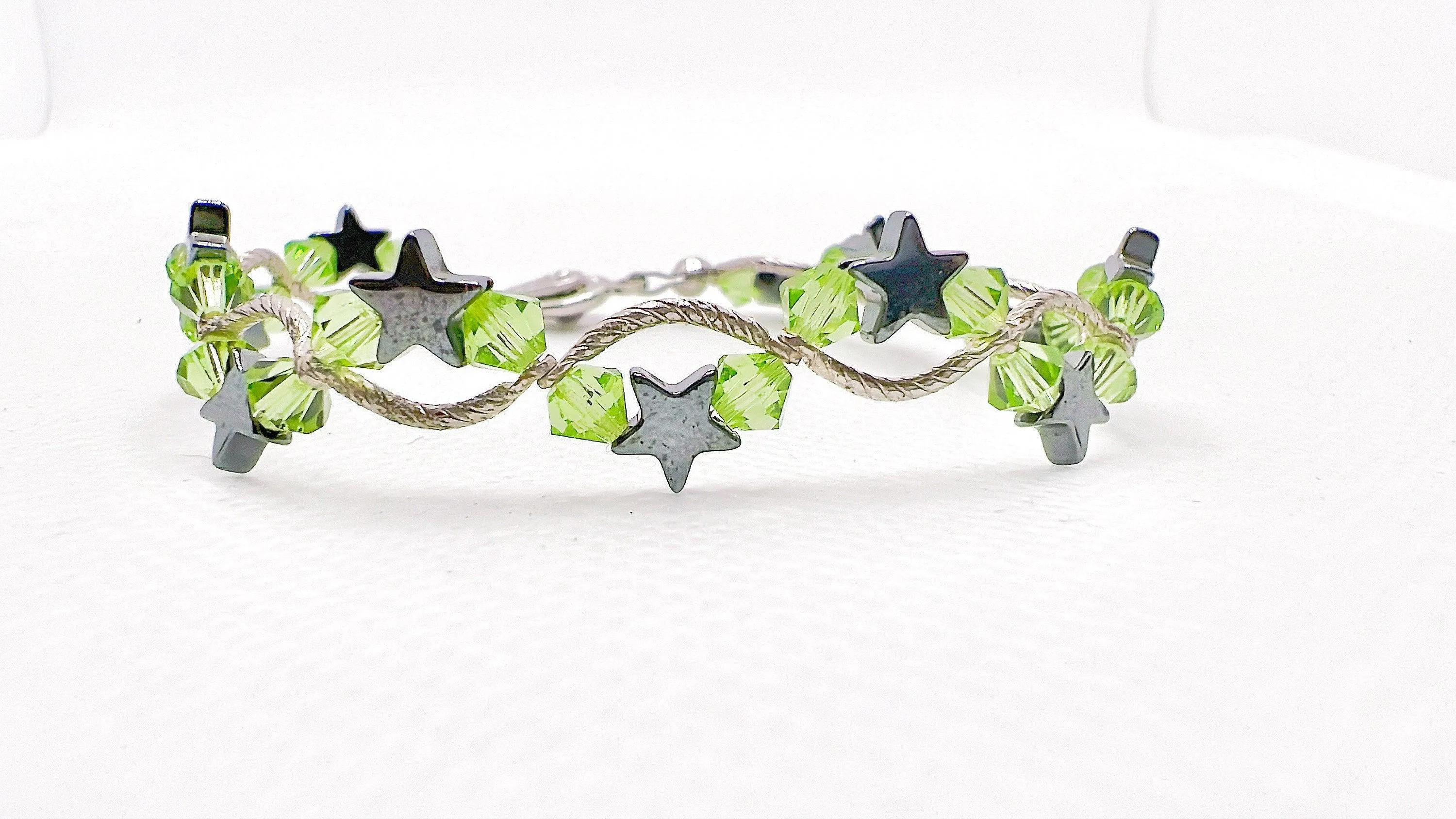 Peridot Star Crystal Bracelet