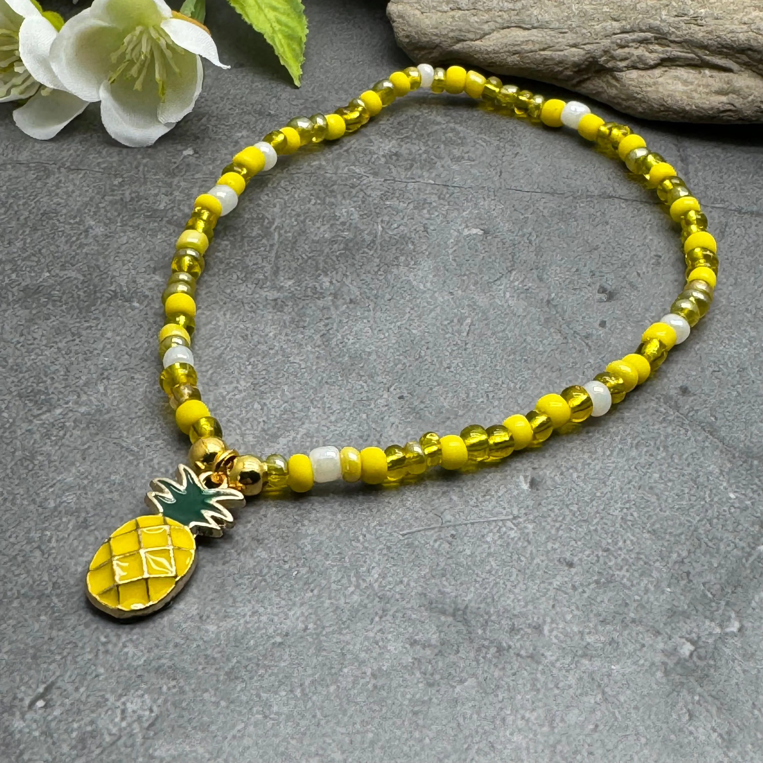 Pineapple Seed Bead Anklet - Colour Choice