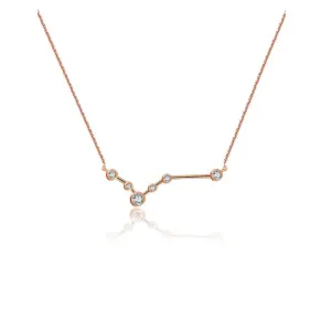 Pisces Zodiac Constellation Necklace 18k Gold & Diamond