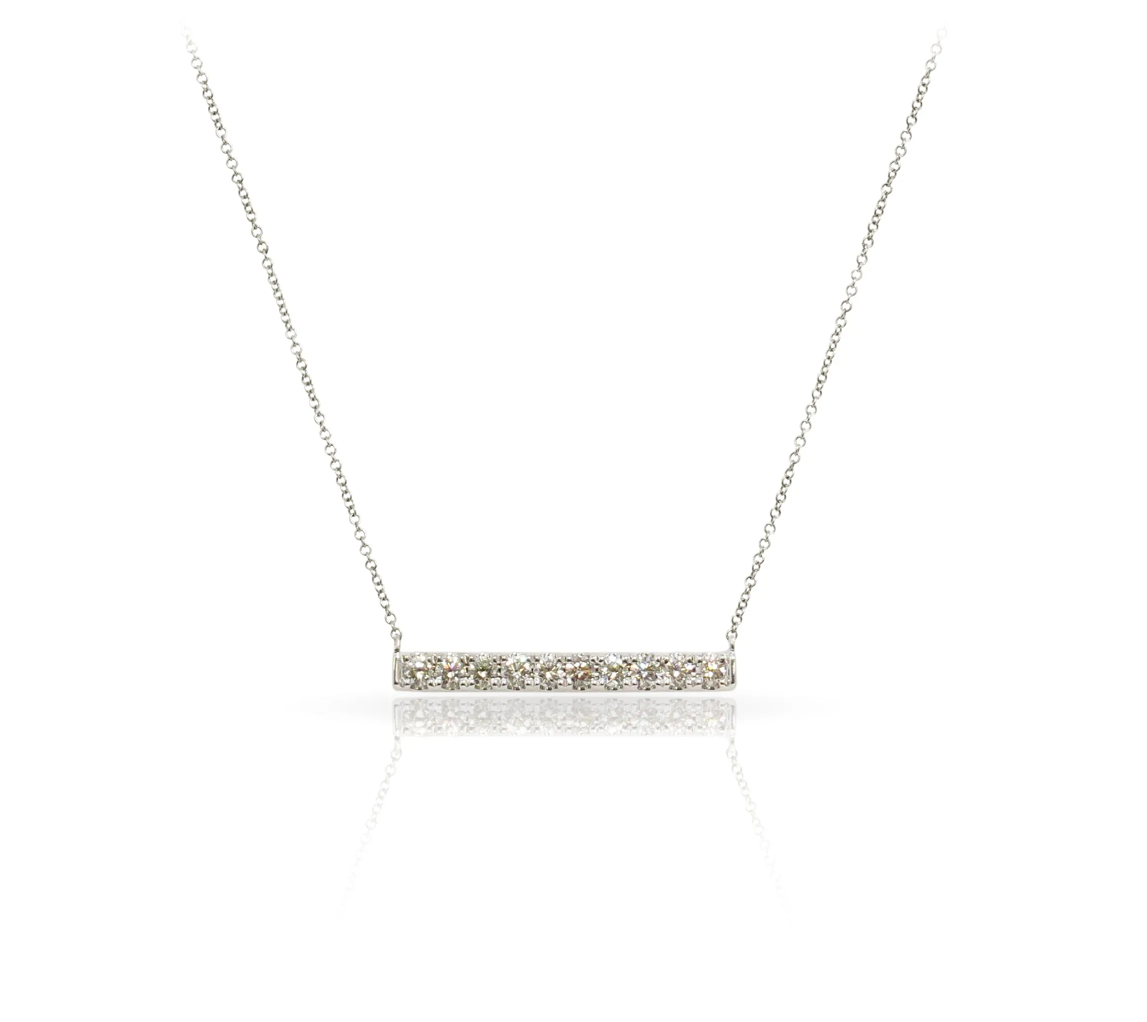 "LOVE" Diamond Bar Necklace