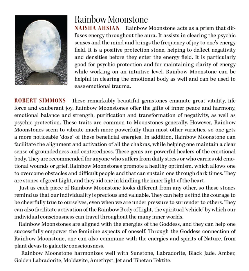 Rainbow Moonstone Dragon Crystal Talisman  'Awaken the Dragon'