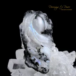 Rainbow Moonstone Dragon Crystal Talisman  'Awaken the Dragon'