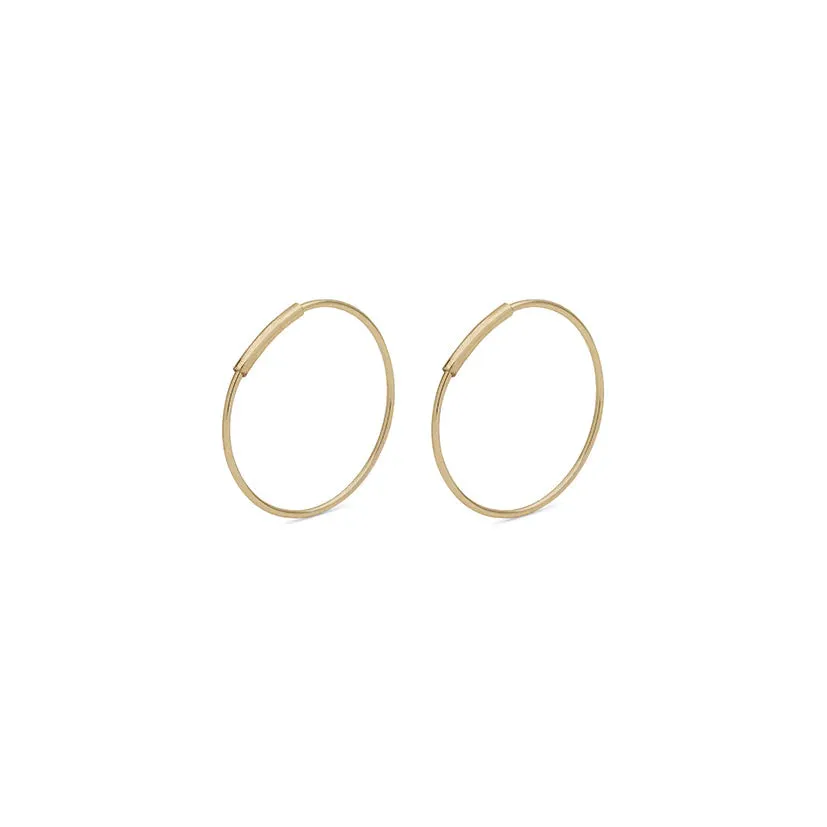 Raquel Medium Gold Plated Hoops