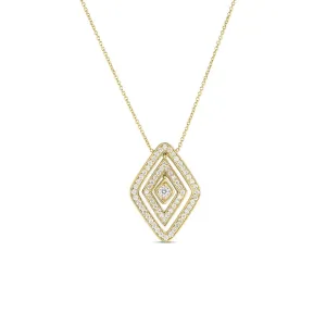 Roberto Coin 18k Yellow Gold Diamante Necklace - .77cttw