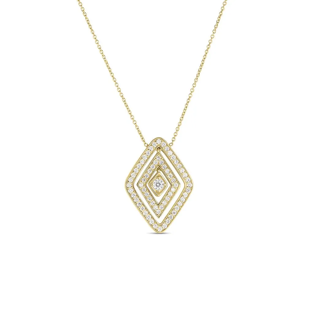 Roberto Coin 18k Yellow Gold Diamante Necklace - .77cttw