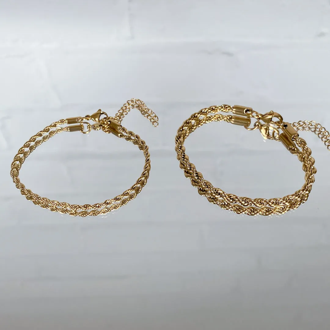 Rope Chain Anklet | Gold