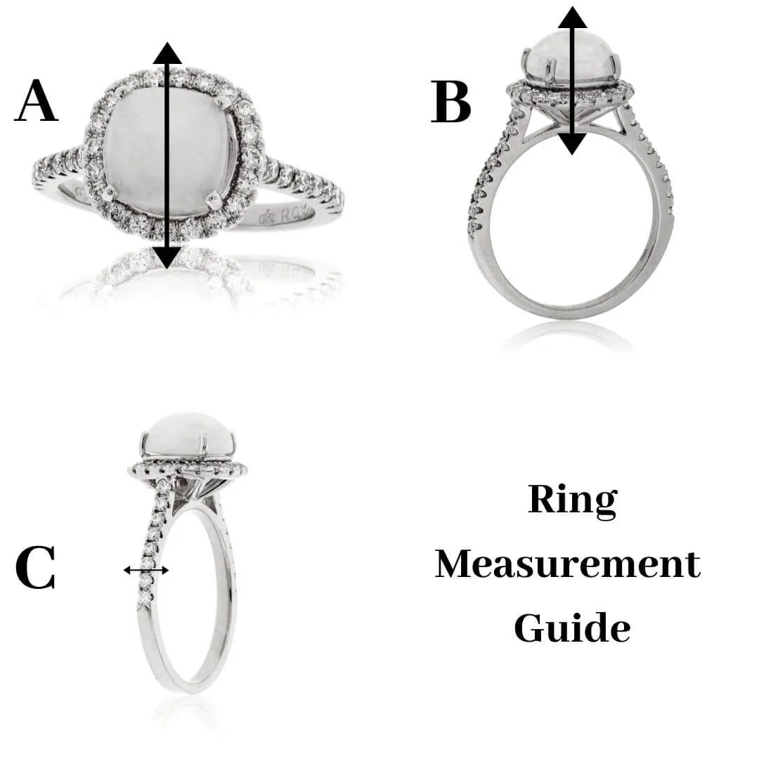 Round Blue Diamond & Diamond Decorative Ring