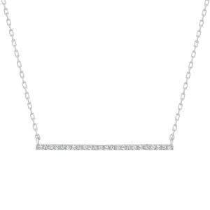 Round Diamond Bar Necklace