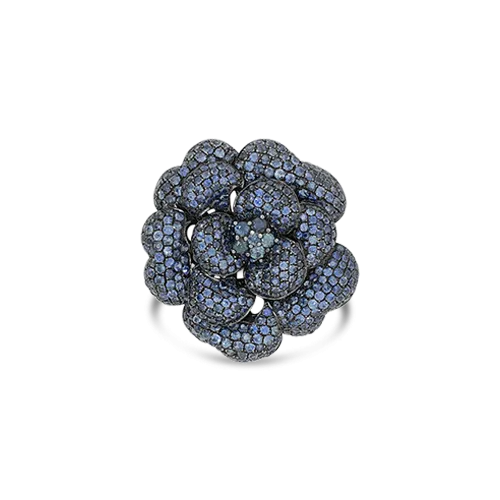 Sapphire Flower Pin