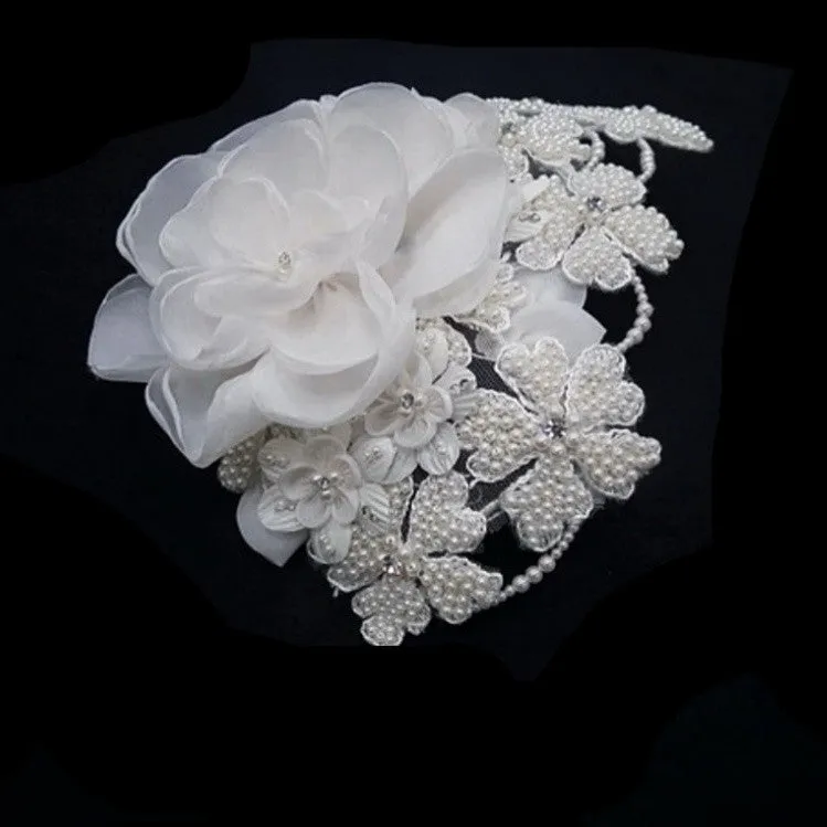 SassB Juliana Floral Pearl Hair Piece