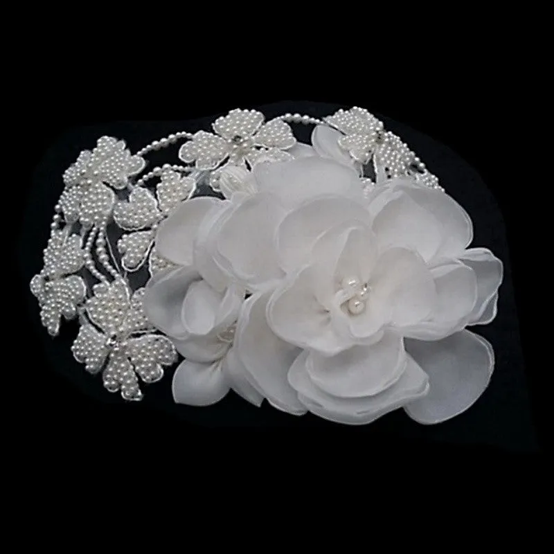 SassB Juliana Floral Pearl Hair Piece