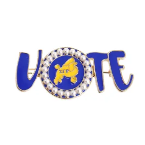 Sigma Gamma Rho Vote Pin Brooch for Sorority Women