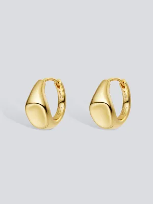 Signet Hoop Earrings