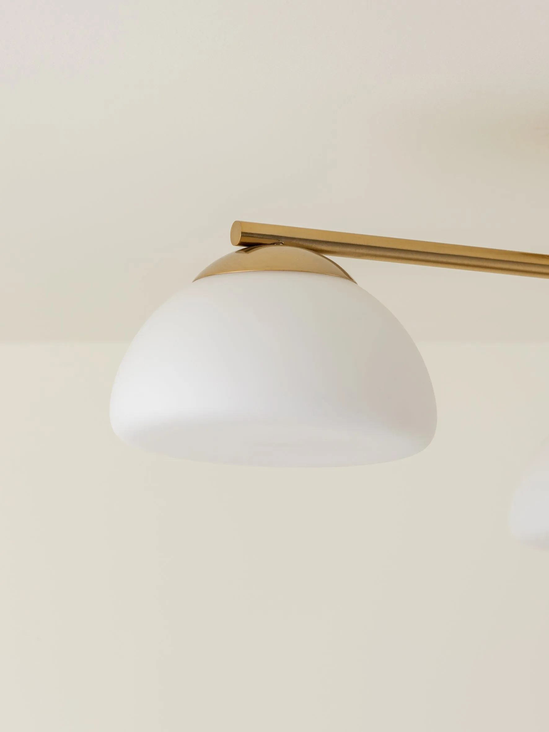 Silio - 3 light brass and opal flush