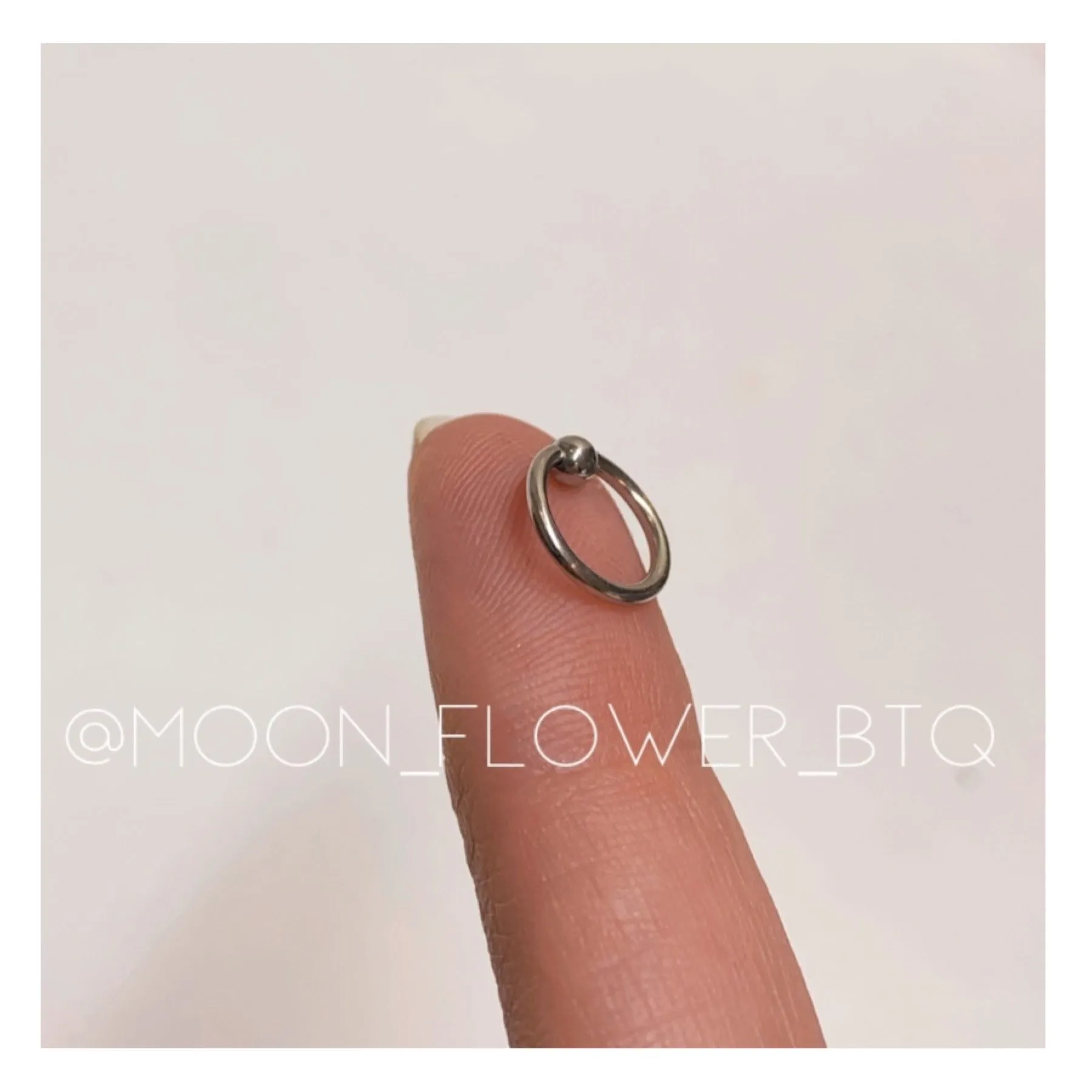 Silver Captive Ball Closure Hoop Earring