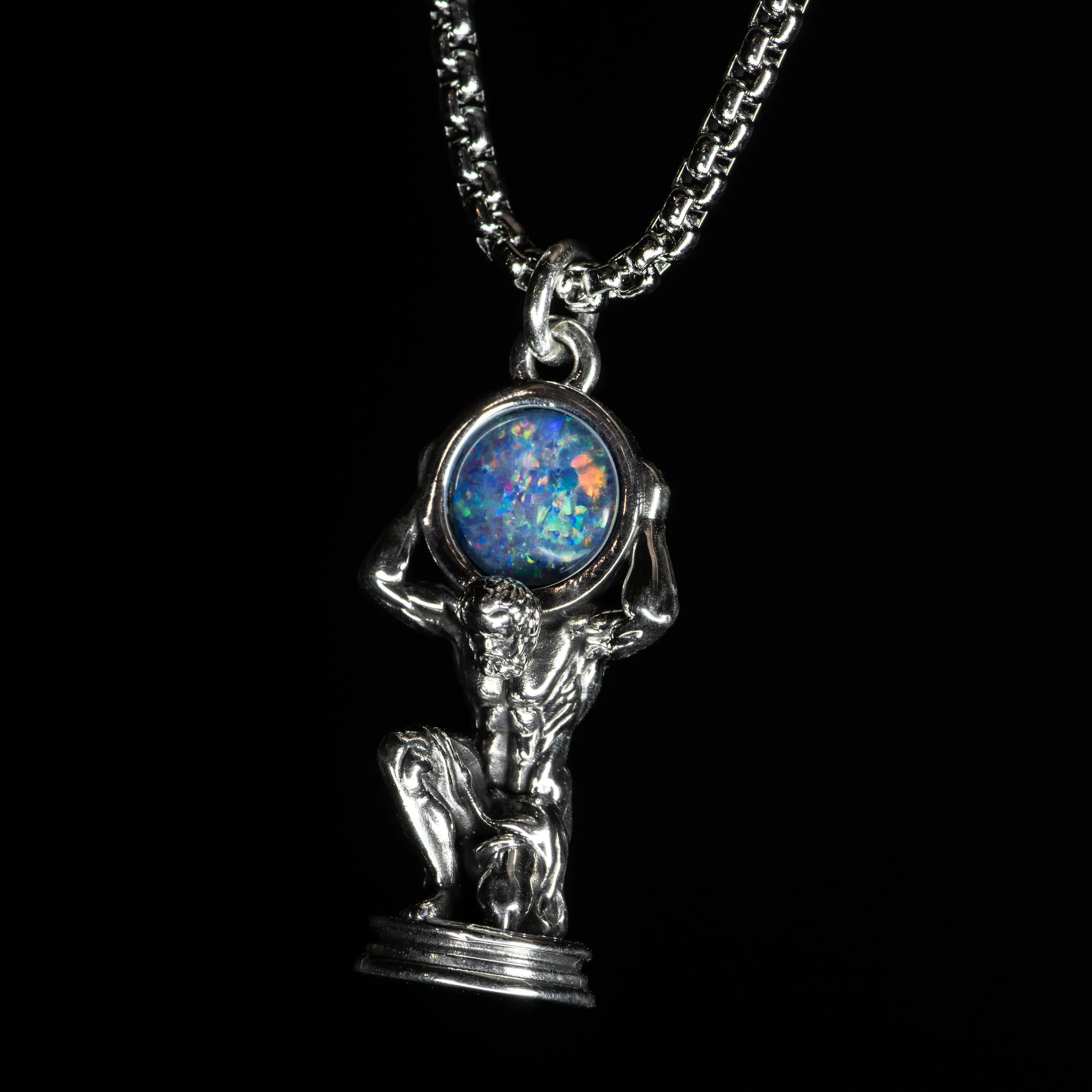 Silver Gemstone Pendant - ATLAS