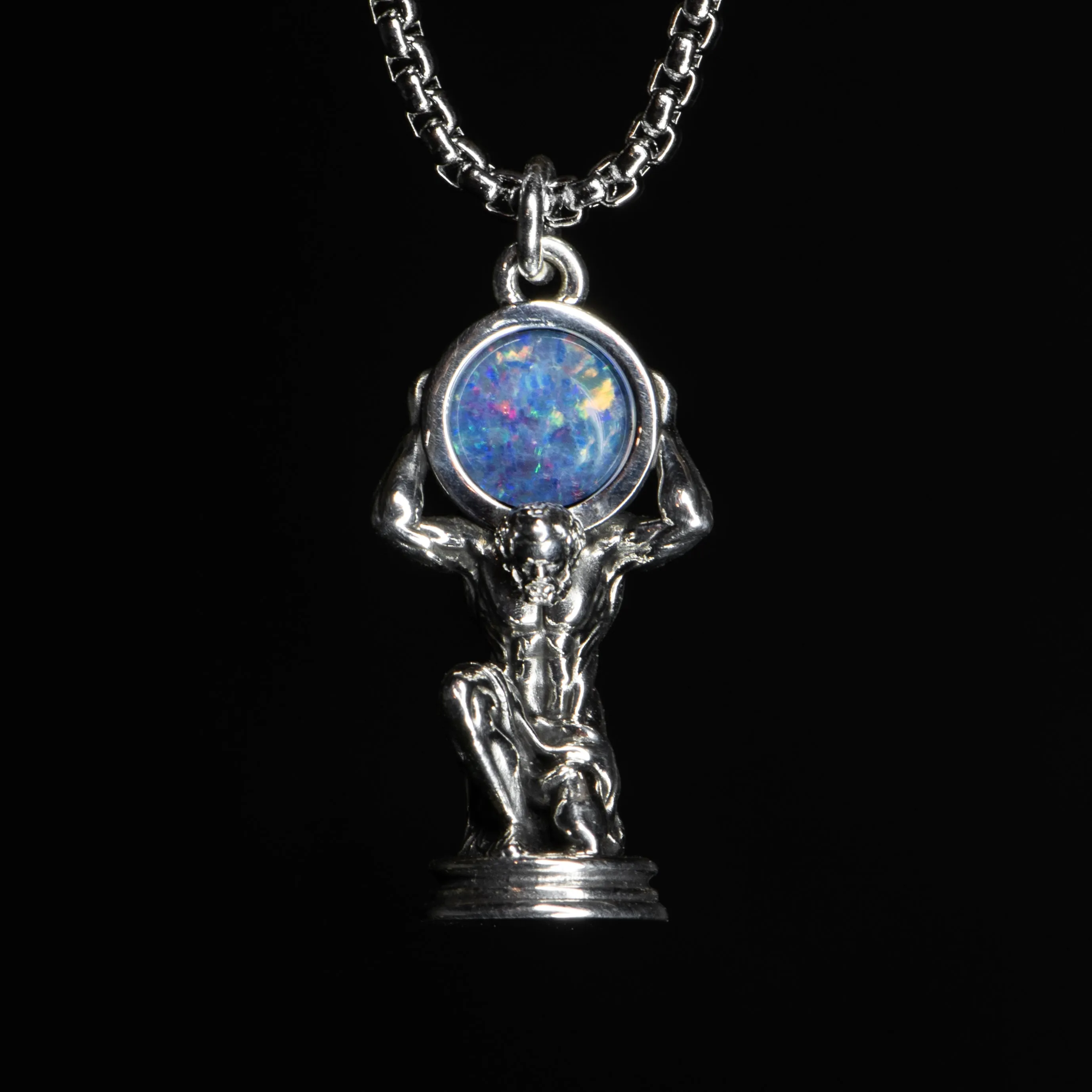 Silver Gemstone Pendant - ATLAS