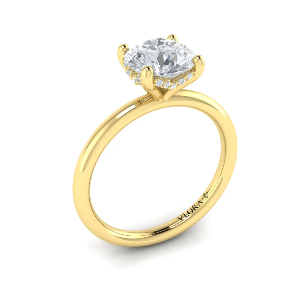 Sincerely, Springer's 18k Yellow Gold Round Solitaire Engagement Ring Mounting