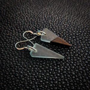 Small Wenge Points Dangle Earrings