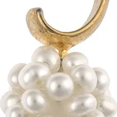 Snowball cluster pearl earrings